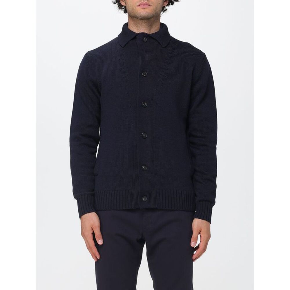 Button-Up Merino Wool Cardigan Zanone With Slit Pockets And Ribbed Hems